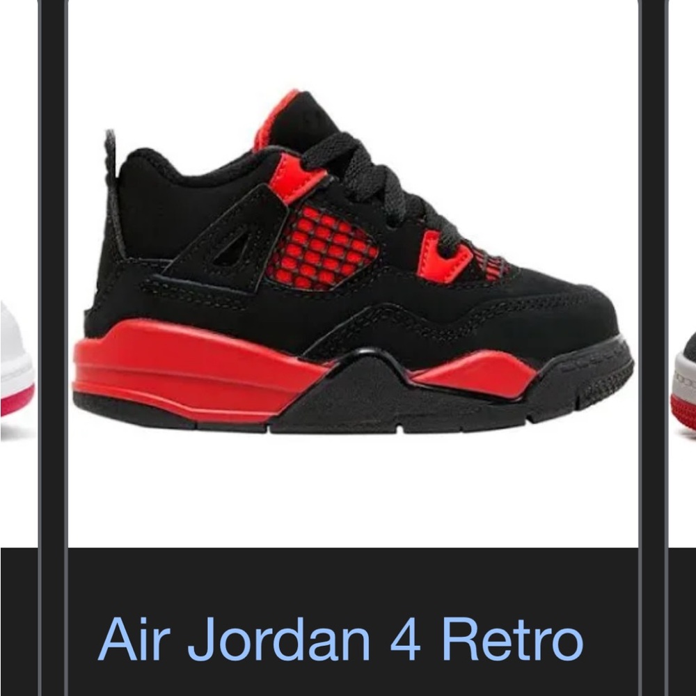 Jordan Kids Shoes in Black and Red